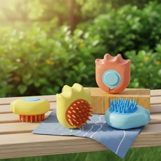Pet Massage Bath Brush with Shampoo Box