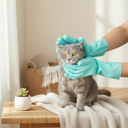 Silicone Bath Dog Massage Glove