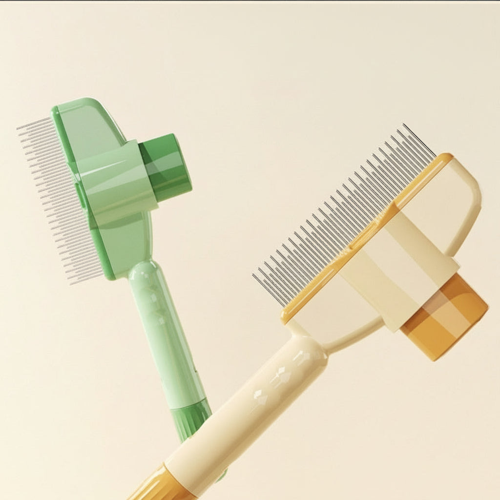 Professional Cat Pet Needled Comb With Release Button