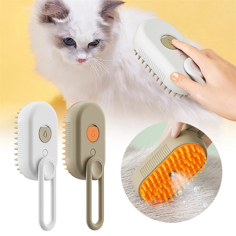 3-in-1  Electric Pet Steam Brush