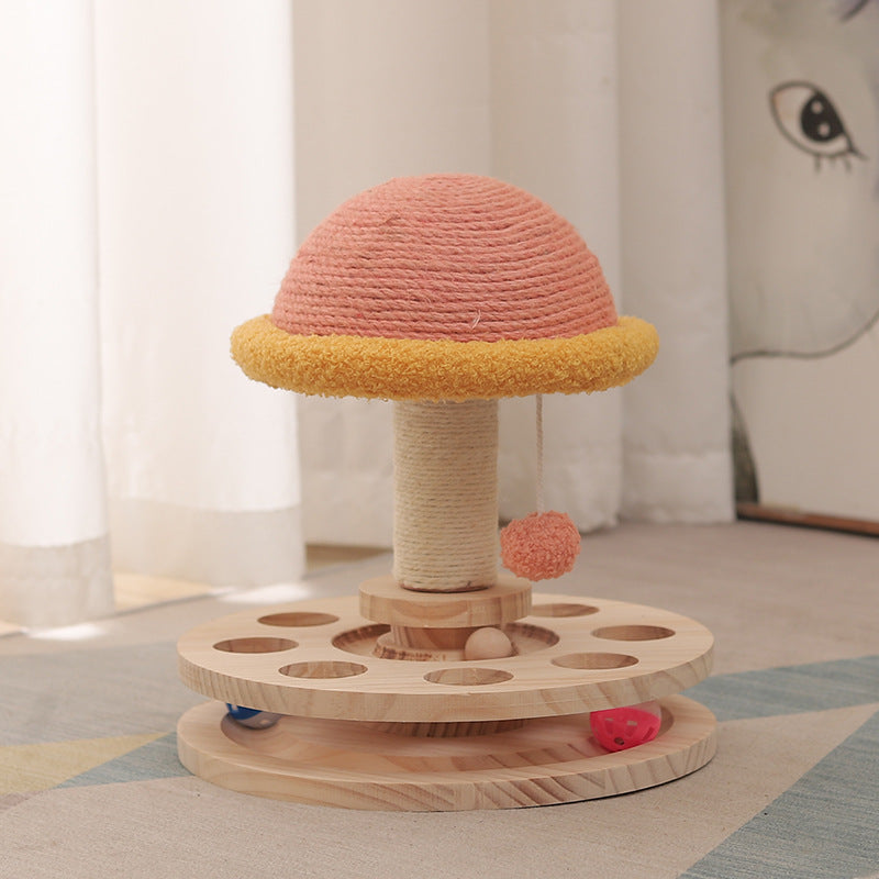 Wooden Sisal Cat Turntable Toy