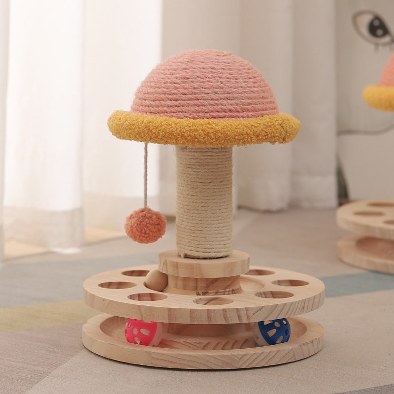 Wooden Sisal Cat Turntable Toy