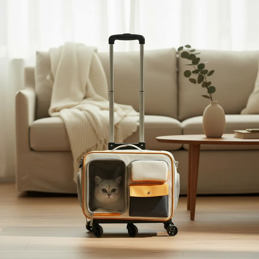 Anti-stress Pet Going Out Trolley Backpack
