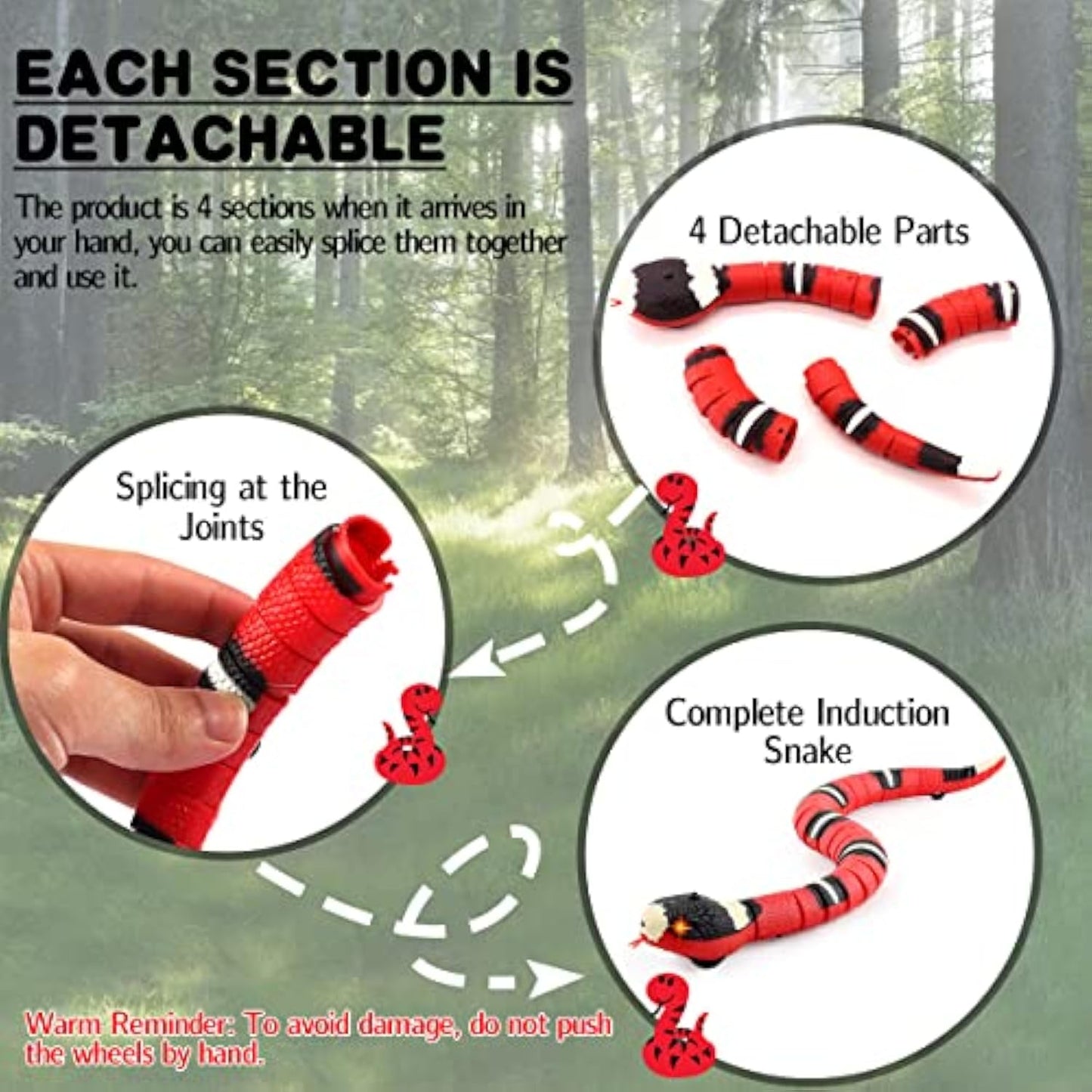 Interactive Cat Snake Smart Sensing Toy
