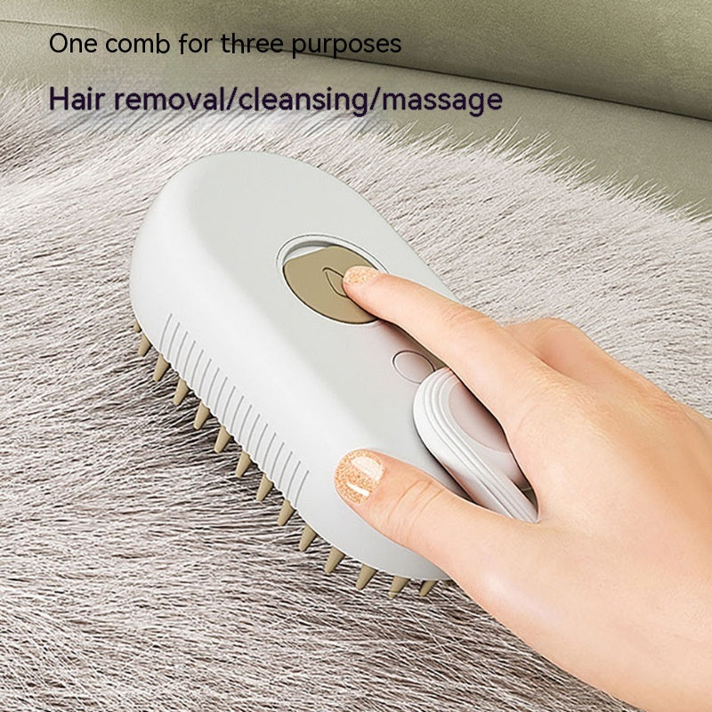 3-in-1  Electric Pet Steam Brush