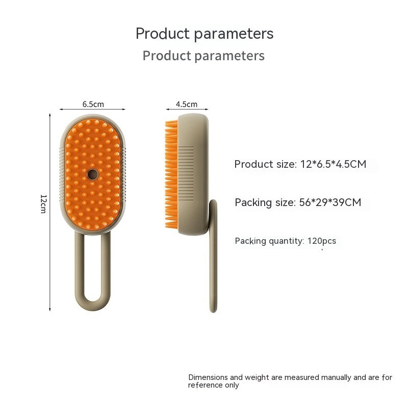 3-in-1  Electric Pet Steam Brush