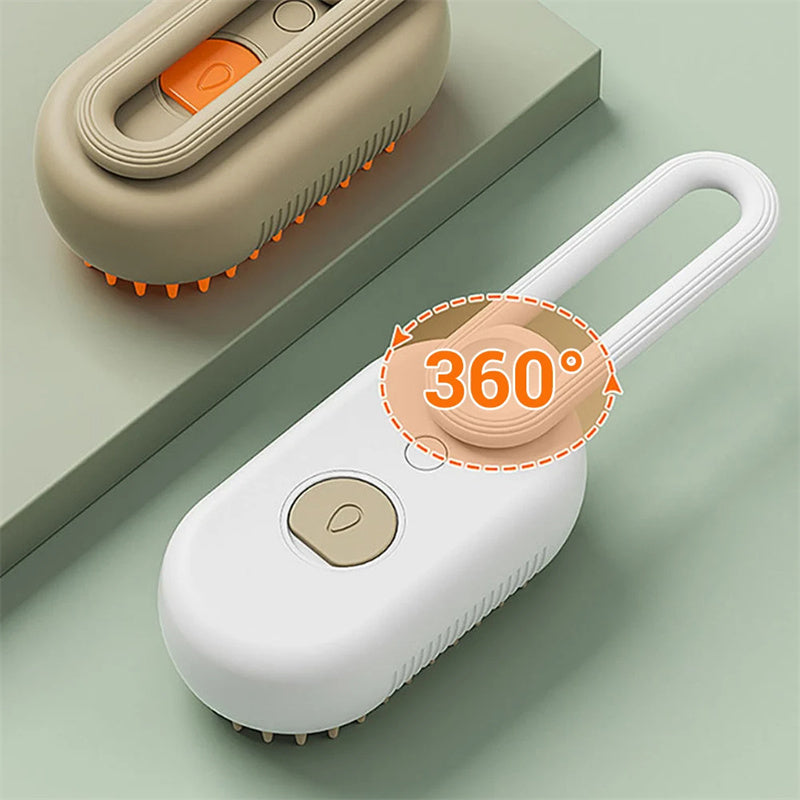 3-in-1  Electric Pet Steam Brush