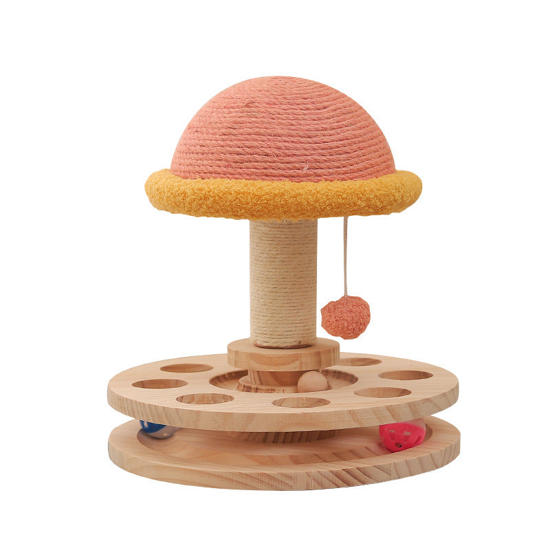Wooden Sisal Cat Turntable Toy