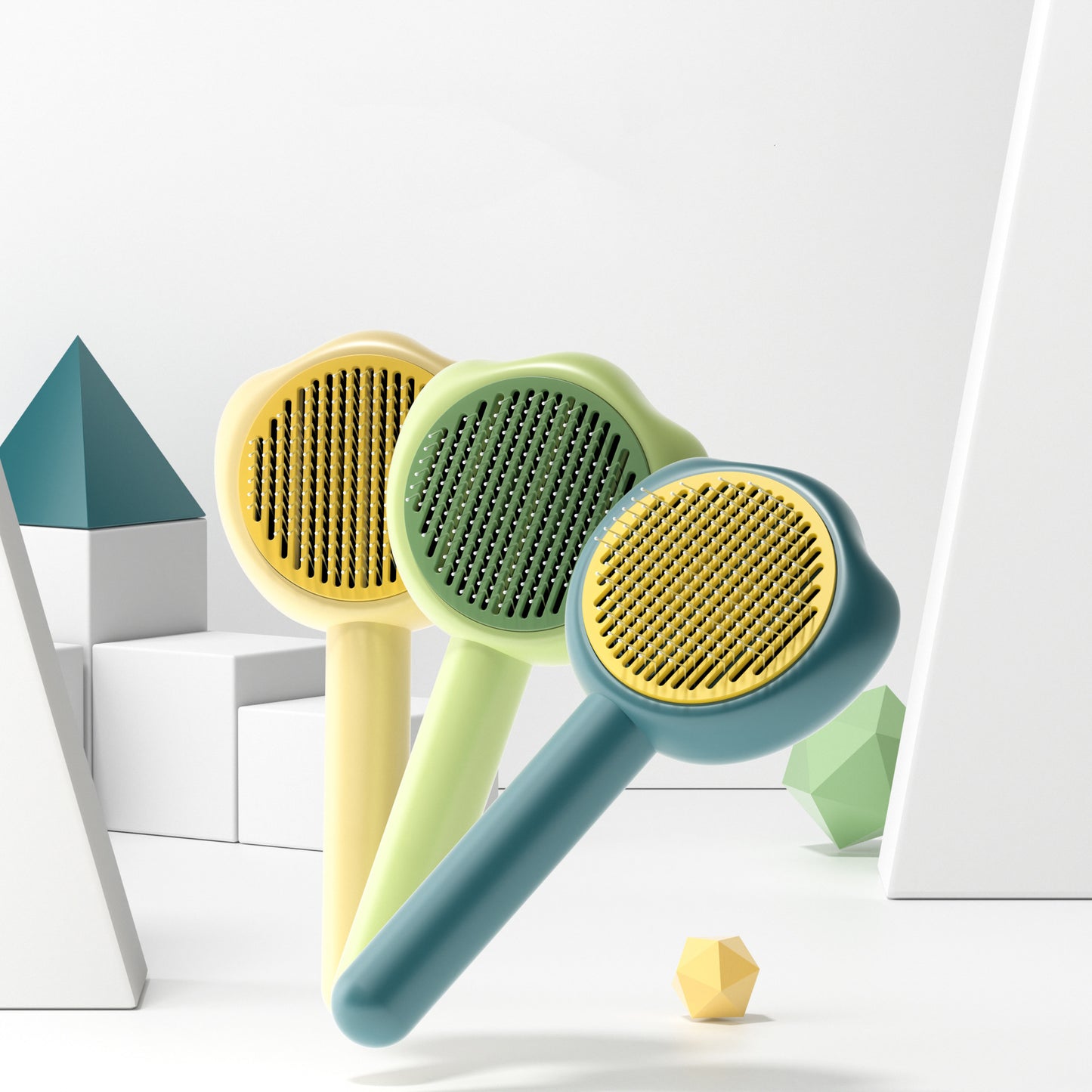 Pet Self-Cleaning Needle Cute Handle Comb
